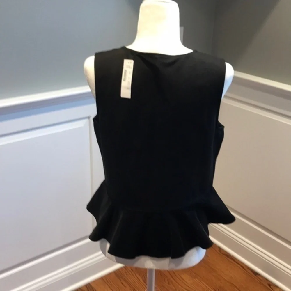 NWT J. Crew Velvet Ruffle Peplum Top